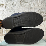 Lanvin Curb Black Lace Navy Sneaker Sz 10 (43)