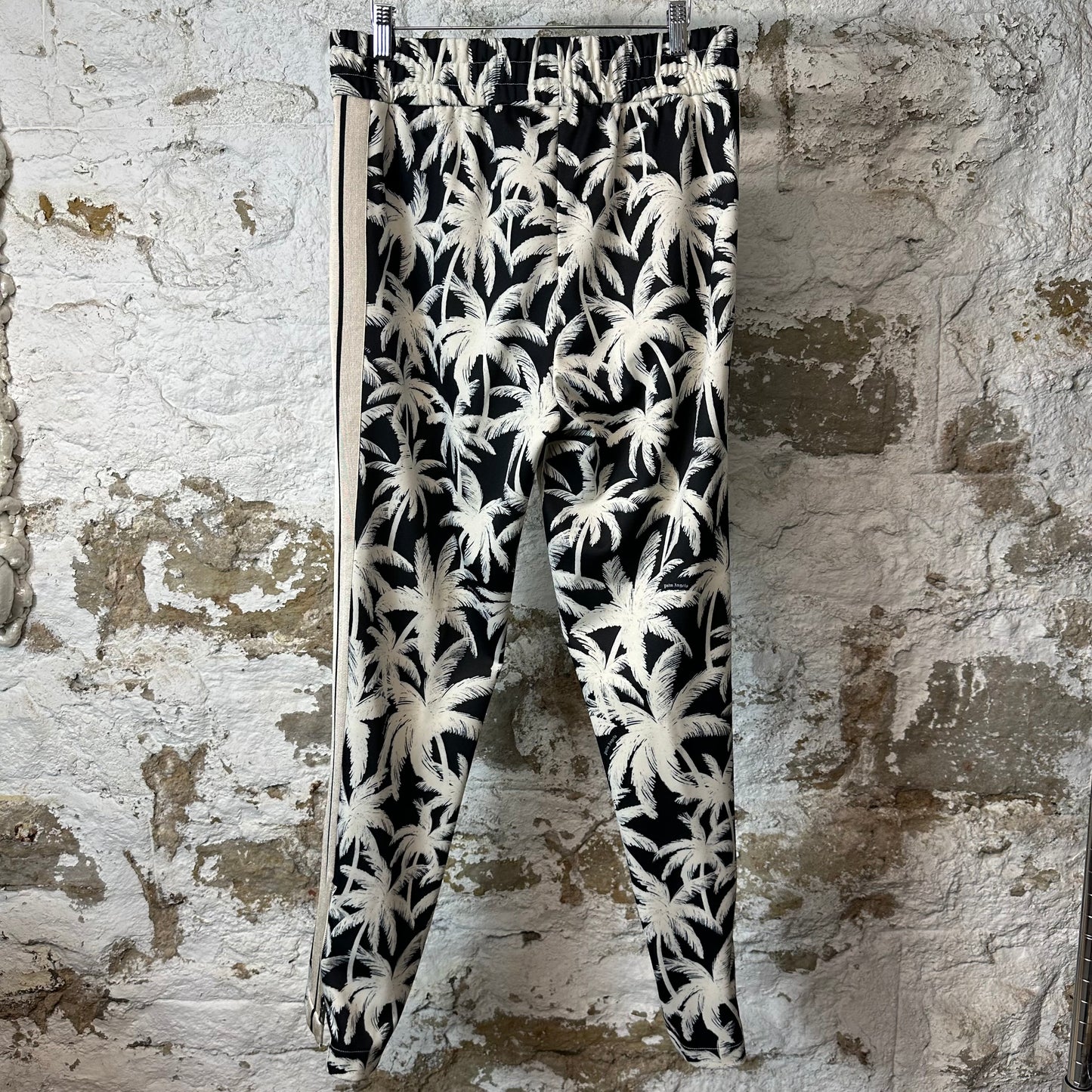 Palm Angels Black White Palm Tree Track Pants Sz L