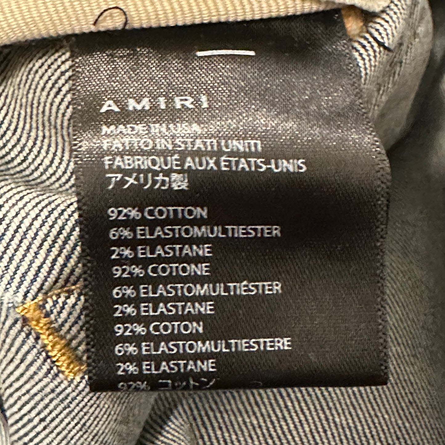 Amiri Plain Dark Blue Denim Jeans Sz 36