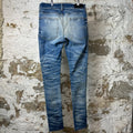 Amiri MX1 Sky Blue Cream Blue Denim Jeans Sz 32
