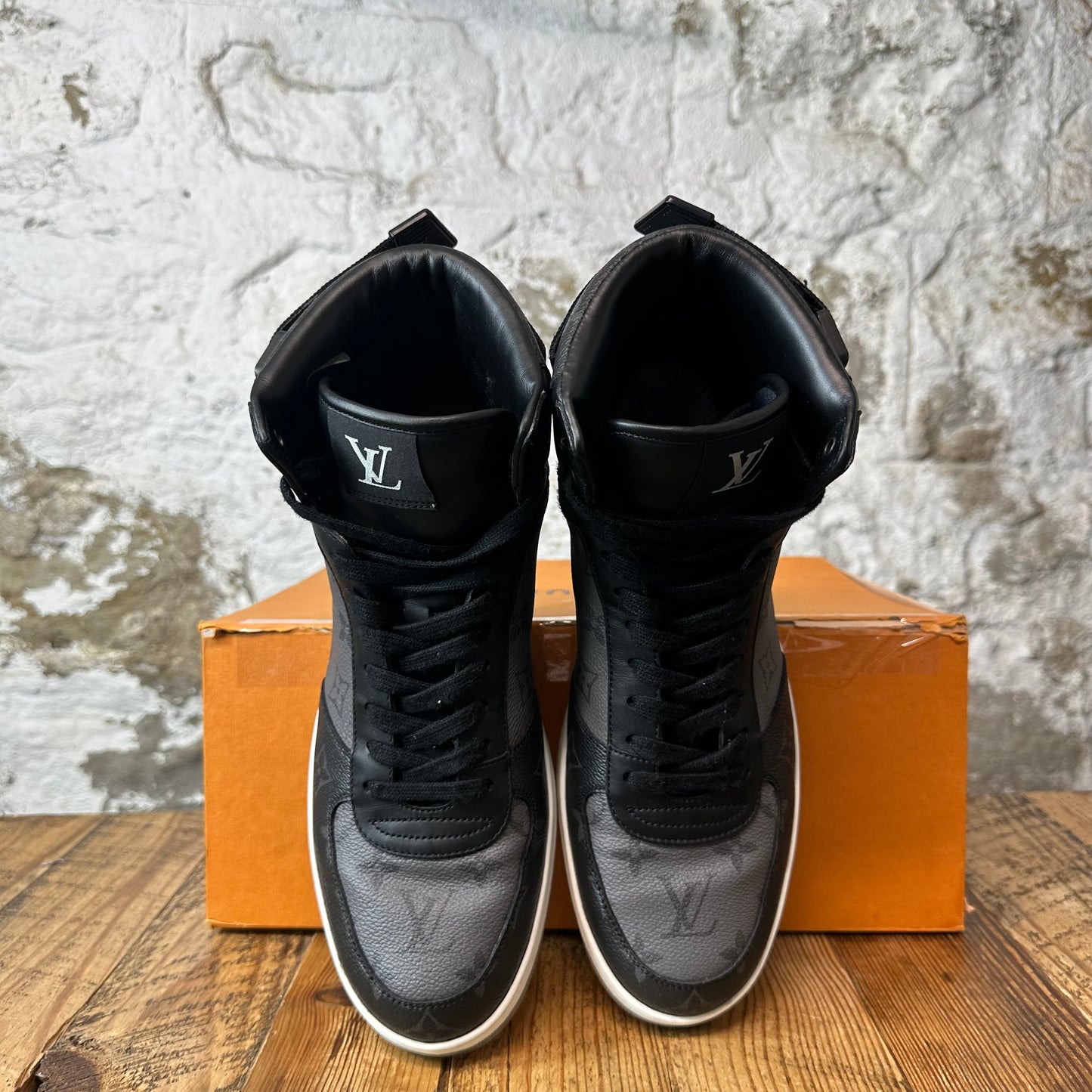 Louis Vuitton Monogram Eclipse Rivoli Sneaker Sz 10 (8.5LV)