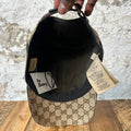 Gucci Tan Monogram Hat Sz XXL