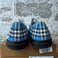 Burberry Larkhall Spellout Blue Plaid Sneaker Sz 10 (43)