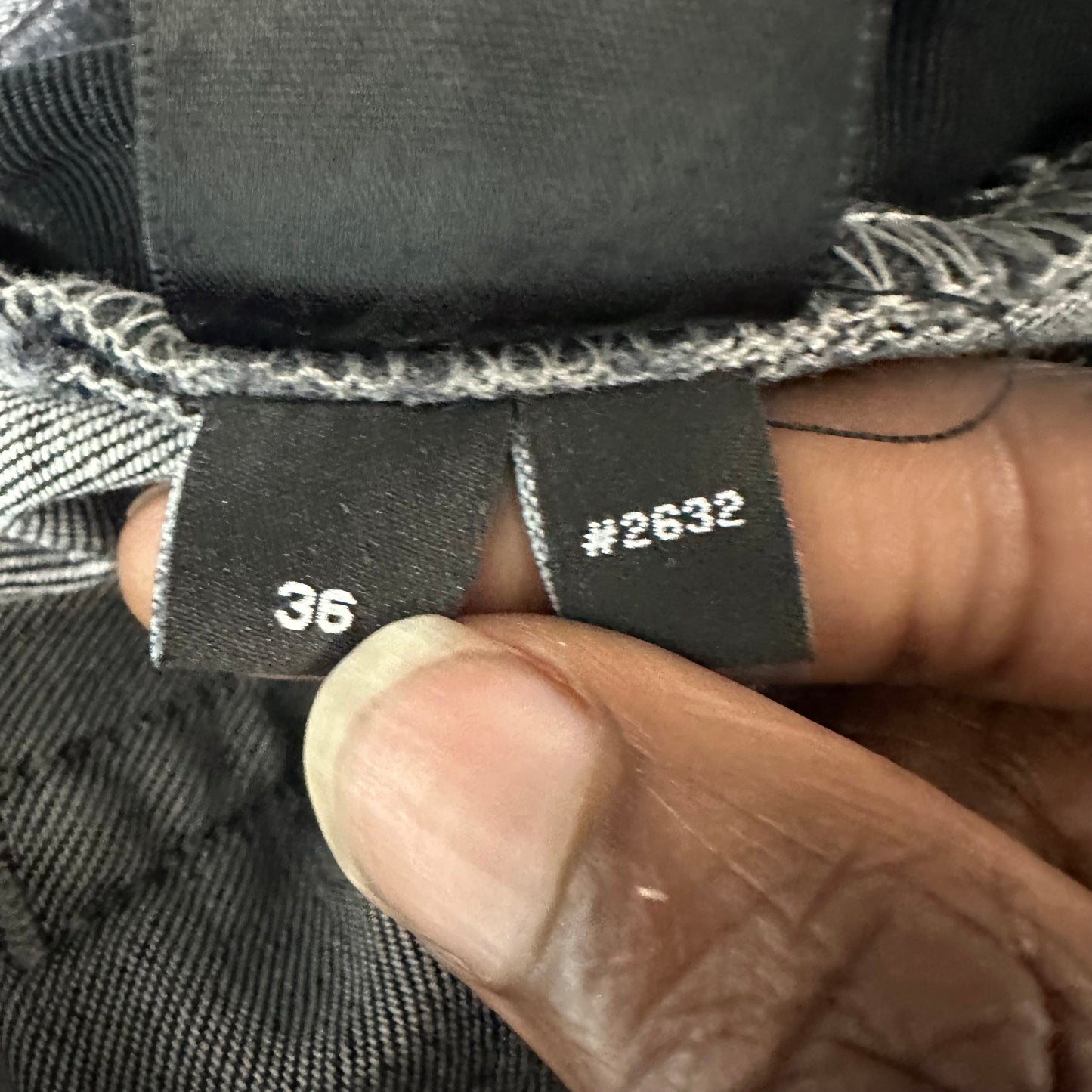 Amiri MX1 Black Paisley Grey Denim Jeans Sz 36
