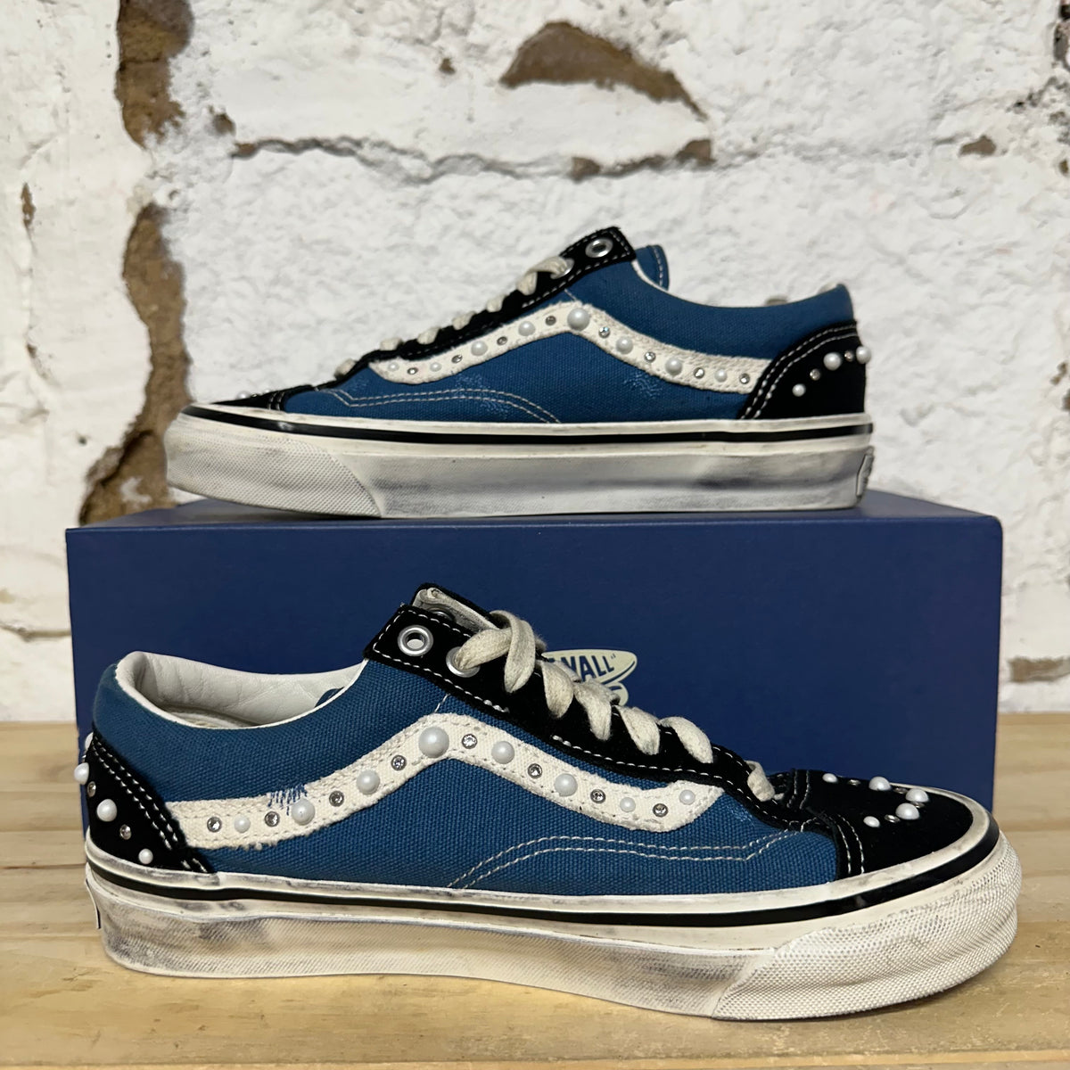 Vans LX Old Skool 36 Pearlized Black Navy Sz 6.5