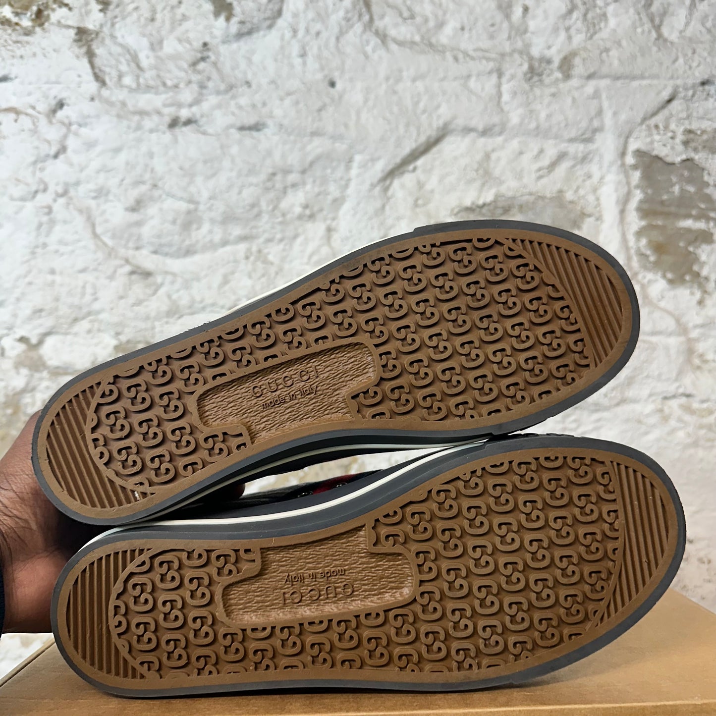 Gucci Tennis 1977 Grey Monogram Sneaker Sz 7