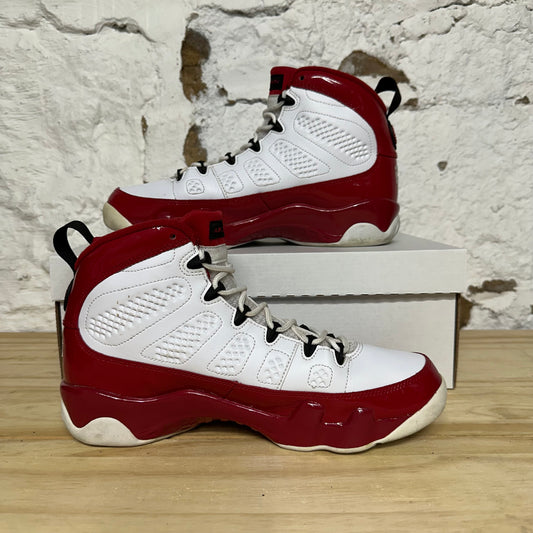 Air Jordan 9 White Gym Red Sz 9