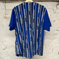 Supreme Blue Striped Baseball Jersey Sz M