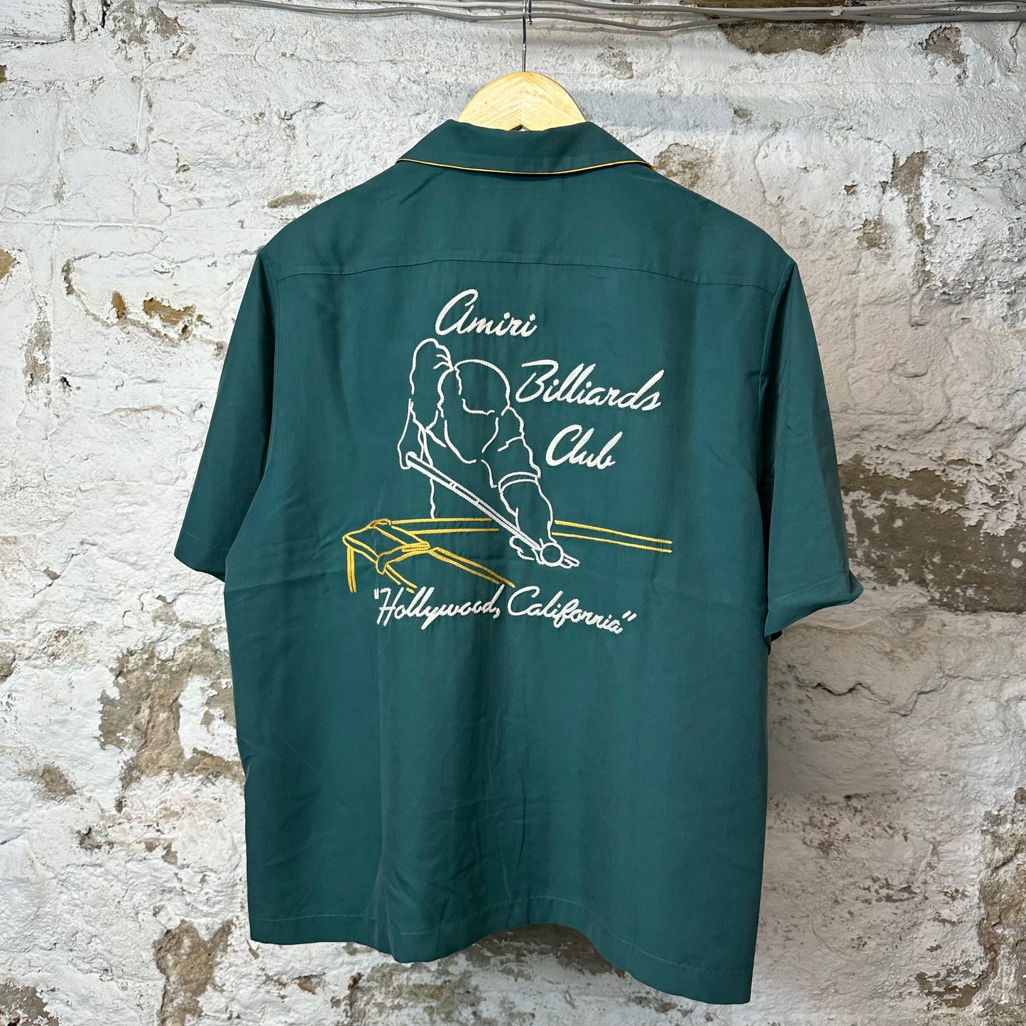 Amiri Billiards Button Up Shirt Green Sz M