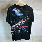 Star Wars Millennium Falcon Black Tee Sz Youth XL