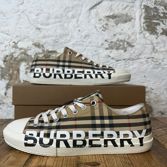 Burberry Spellout Plaid White Larkhall Sneaker Sz 10.5 (43.5)