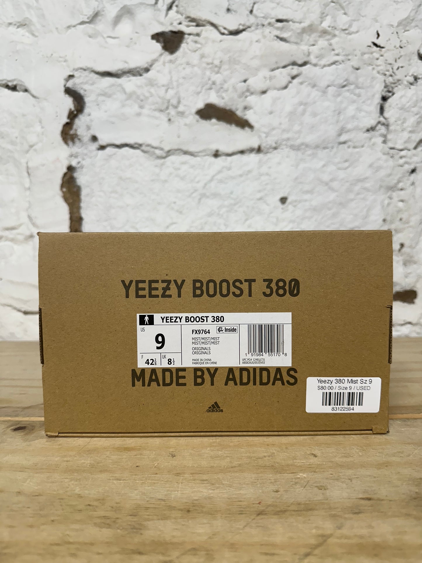 Yeezy 380 Mist Sz 9