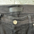 Amiri MX1 Black Leather Black Denim Jeans Sz 32