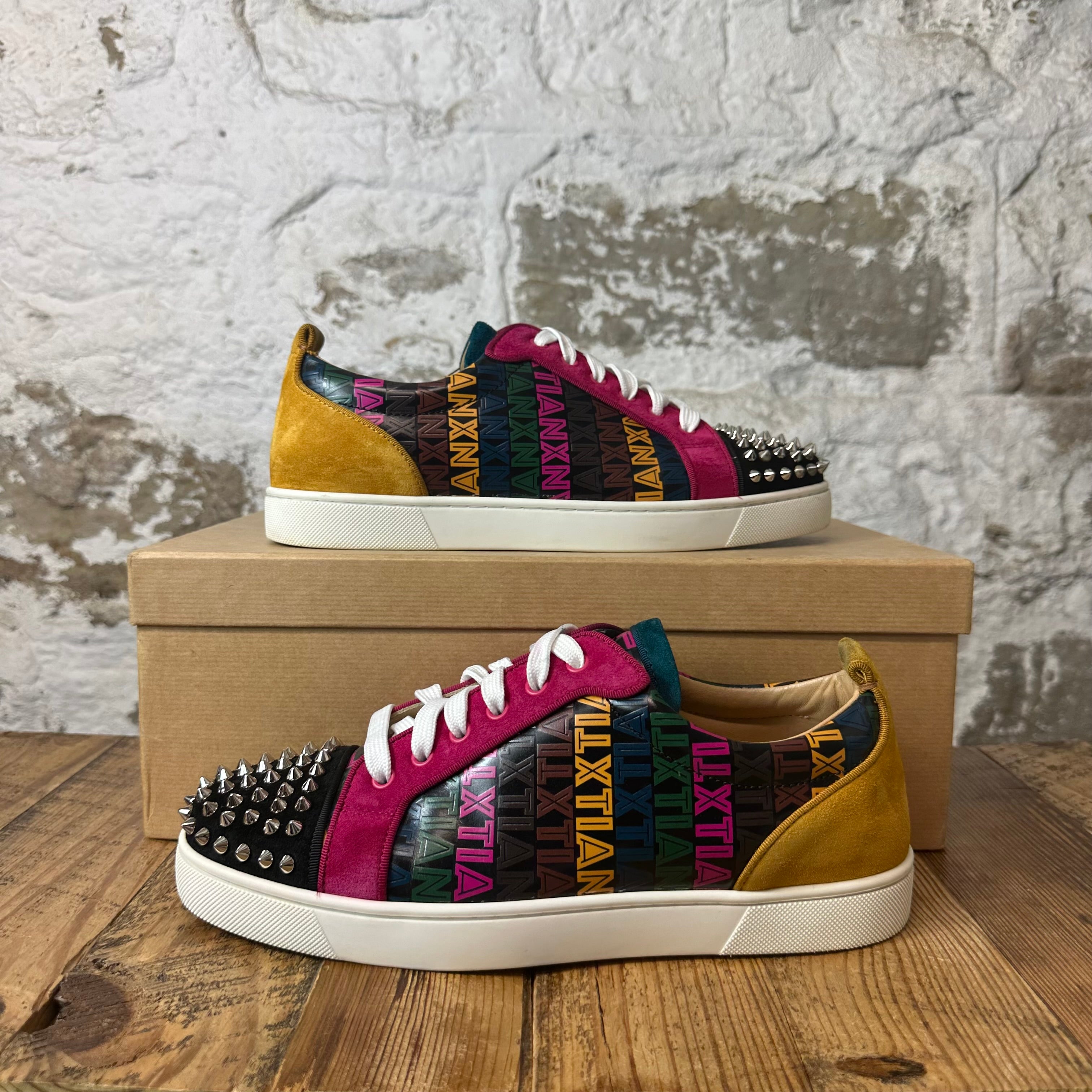 Christian Louboutin Multicolor Accent Spike Sneaker Sz 9 (42)