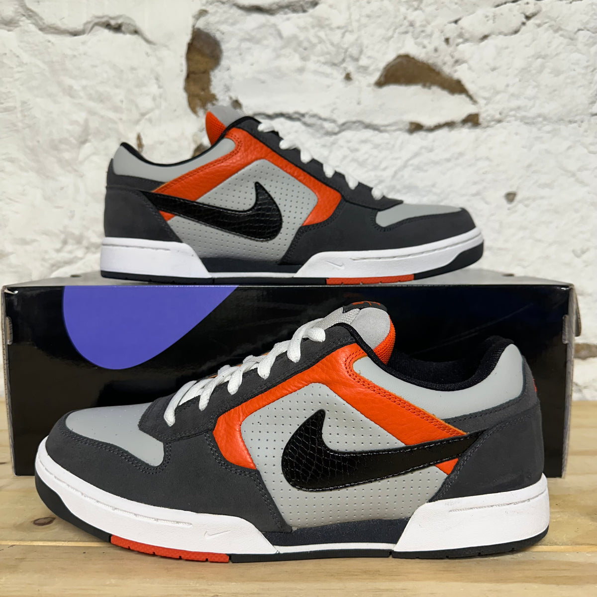 Nike SB Zoom Air Regime Grey Black Orange Sz 10 DS