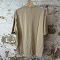 Balenciaga BB Embroidered Tan T-Shirt Sz M