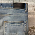 Amiri MX1 Black Paisley Blue Denim Jeans Sz 33