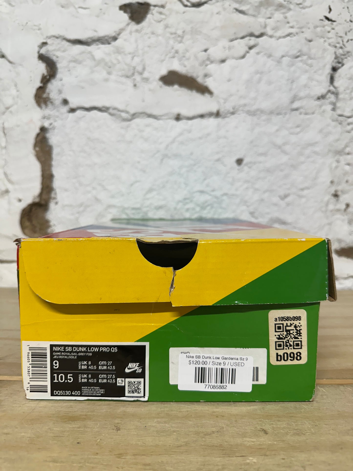 Nike SB Dunk Low Gardenia Sz 9