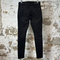 Amiri MX1 Grey Paisley Black Denim Jeans Sz 32