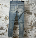 Amiri MX1 Blue Suede Blue Denim Jeans Sz 34