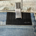 Amiri MX1 Denim Patch Blue Denim Jeans Sz 32