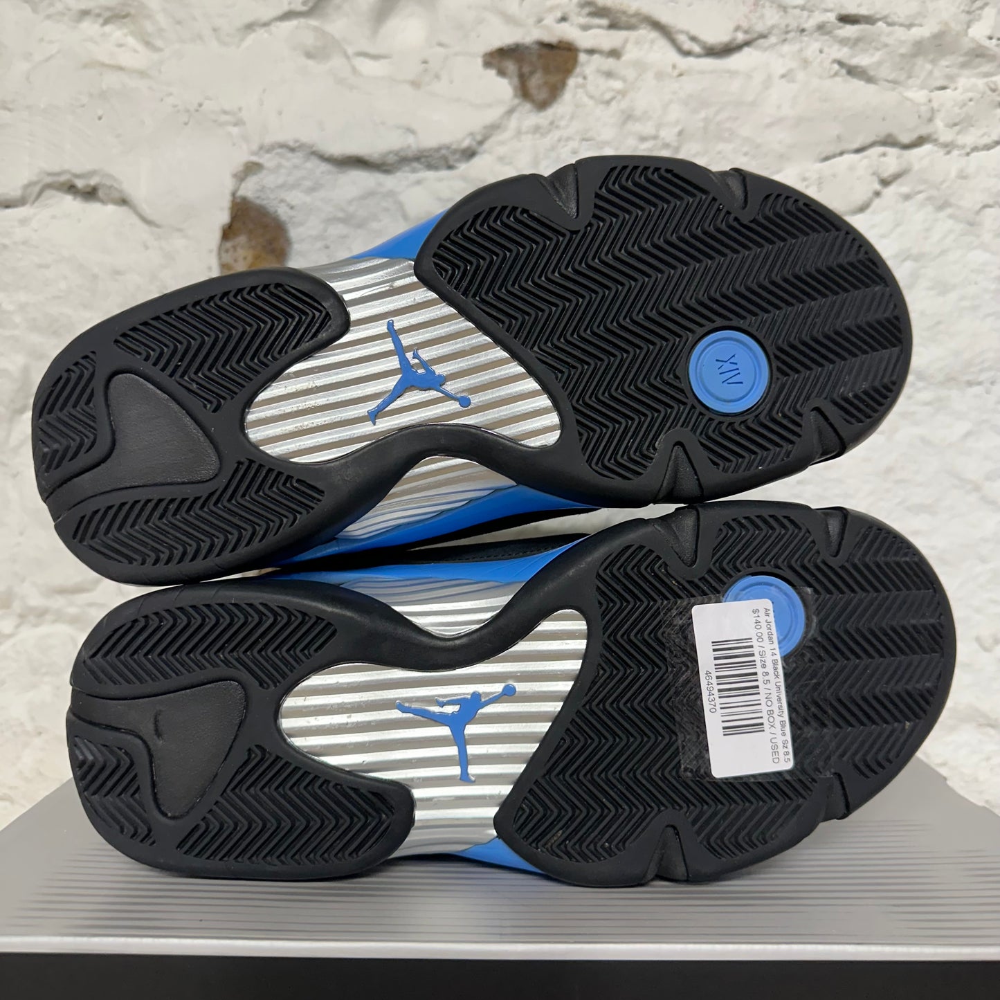 Air Jordan 14 Black University Blue Sz 8.5