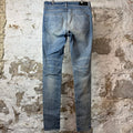 Amiri MX1 Pink Tie Dye Thrasher Blue Denim Jeans Sz 32