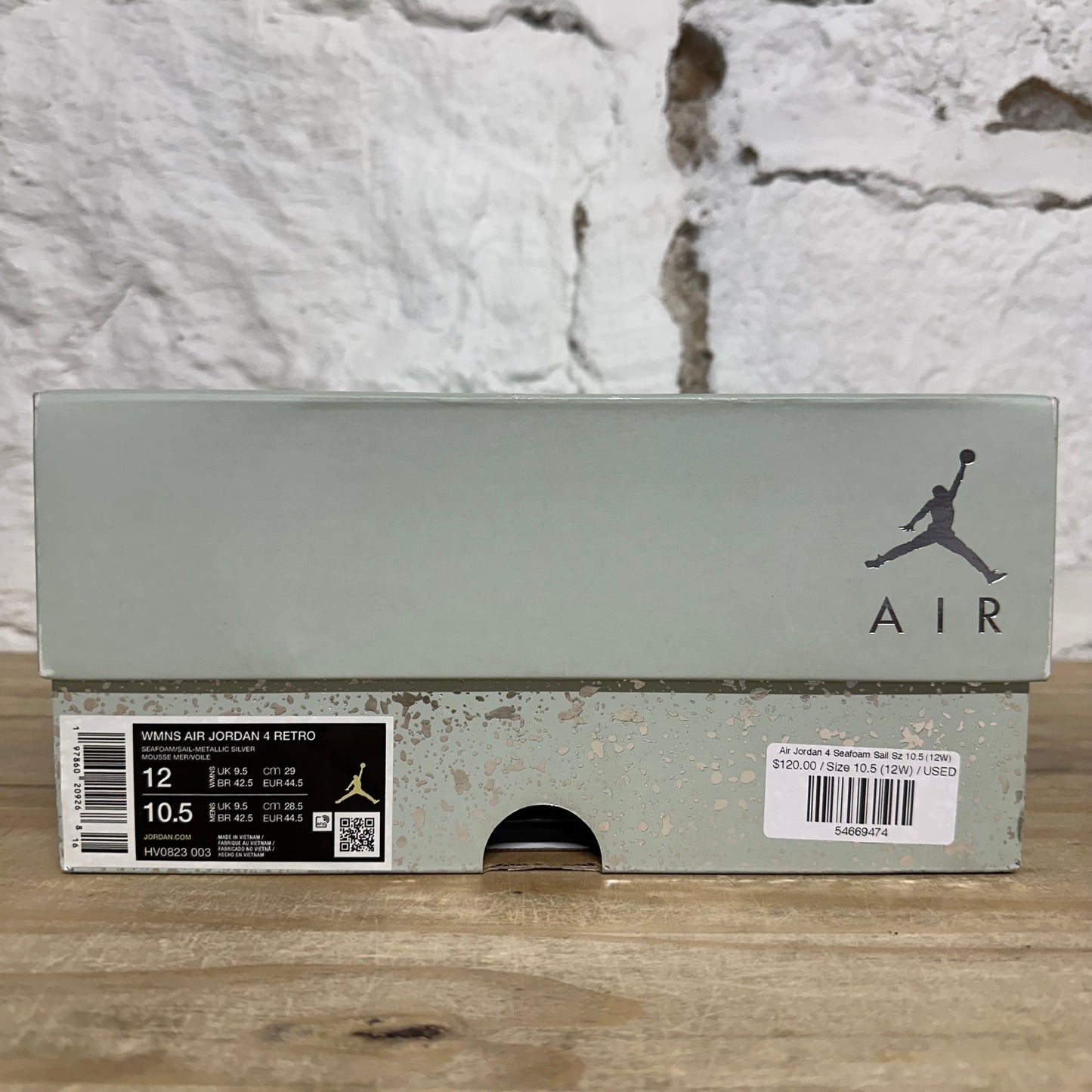 Air Jordan 4 Seafoam Sail Sz 10.5 (12W)