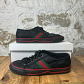 Gucci Tennis 1977 Black GG Monogram Sneaker Sz 10.5