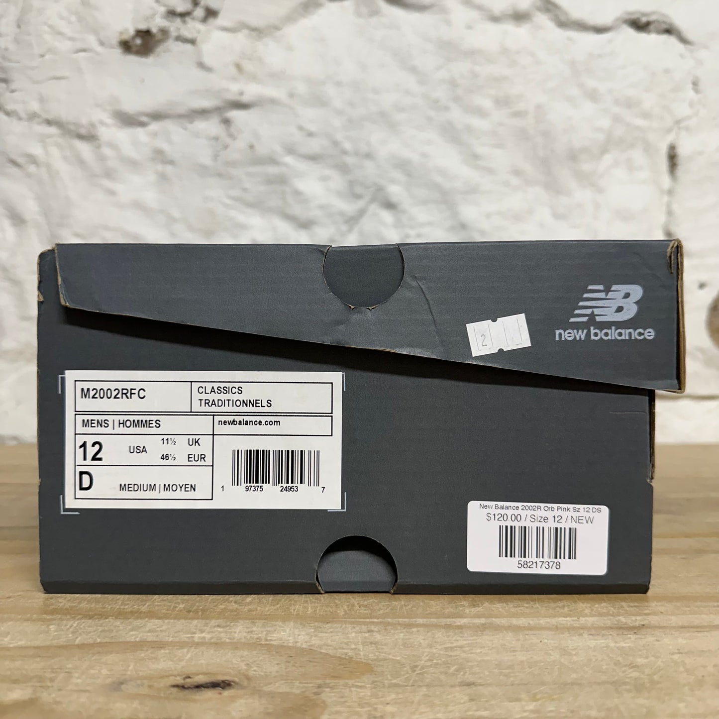 New Balance 2002R Orb Pink Sz 12 DS