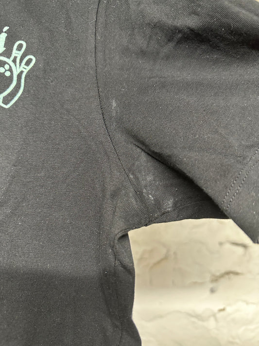 Amiri Bowling Logo Black T-Shirt Sz S