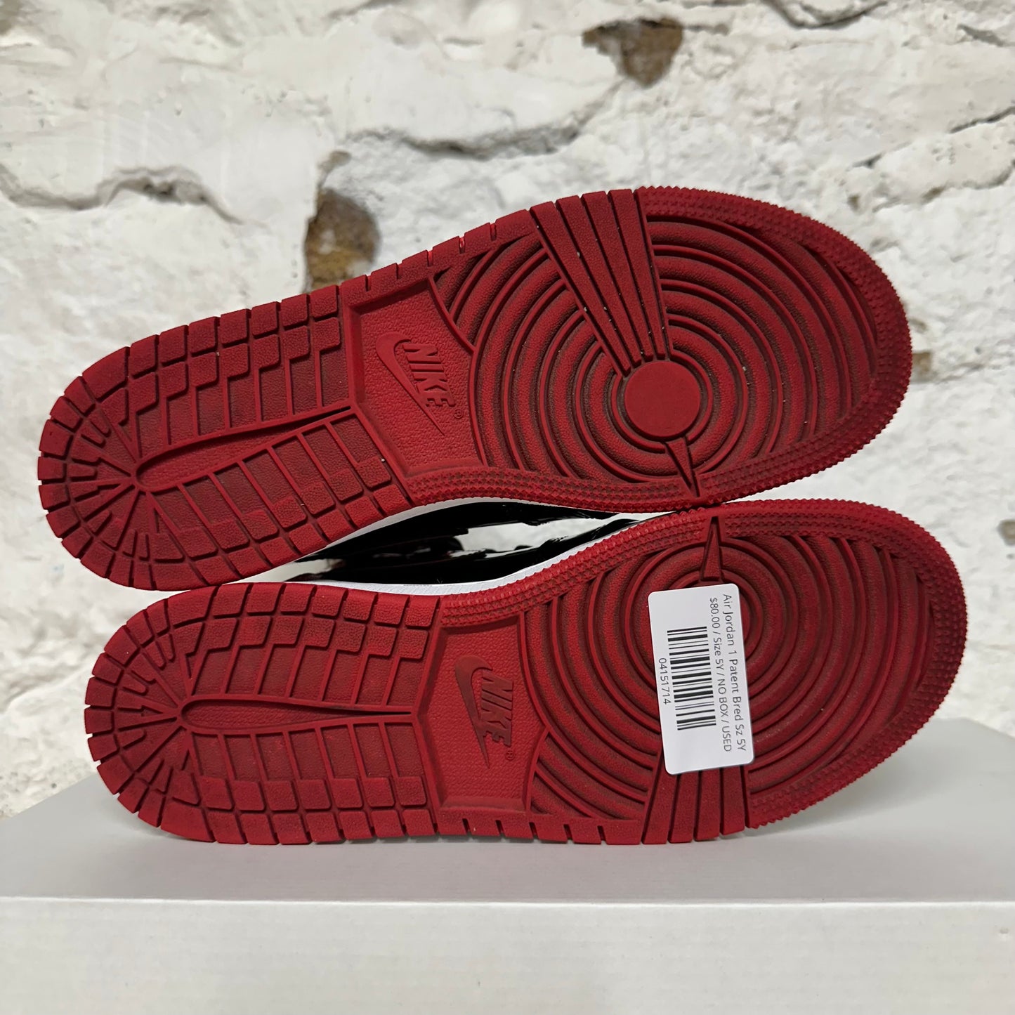 Air Jordan 1 High Patent Bred Sz 5Y