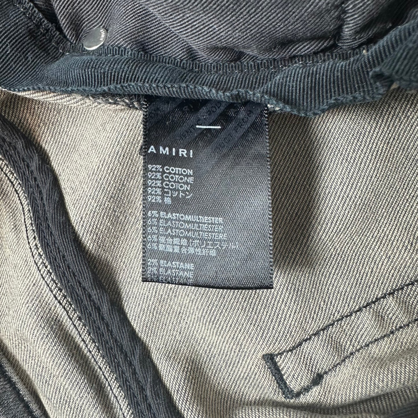 Amiri Army Stencil Grey Denim Jeans Sz 31