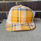 Bape Orange Plaid Trucker Hat