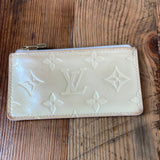 Louis Vuitton White Vernis Coin Pouch