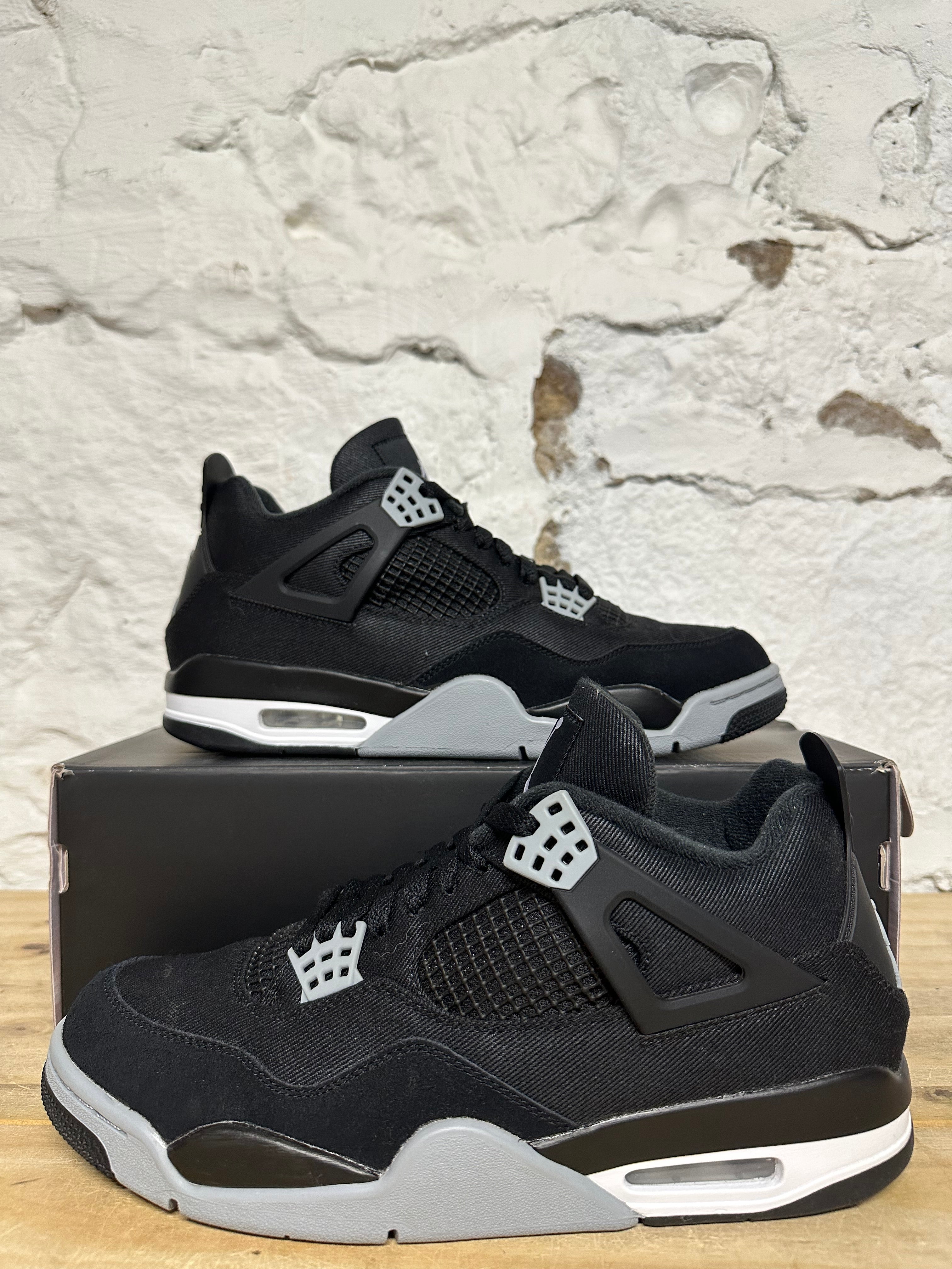 Air Jordan 4 Black Canvas Sz 11
