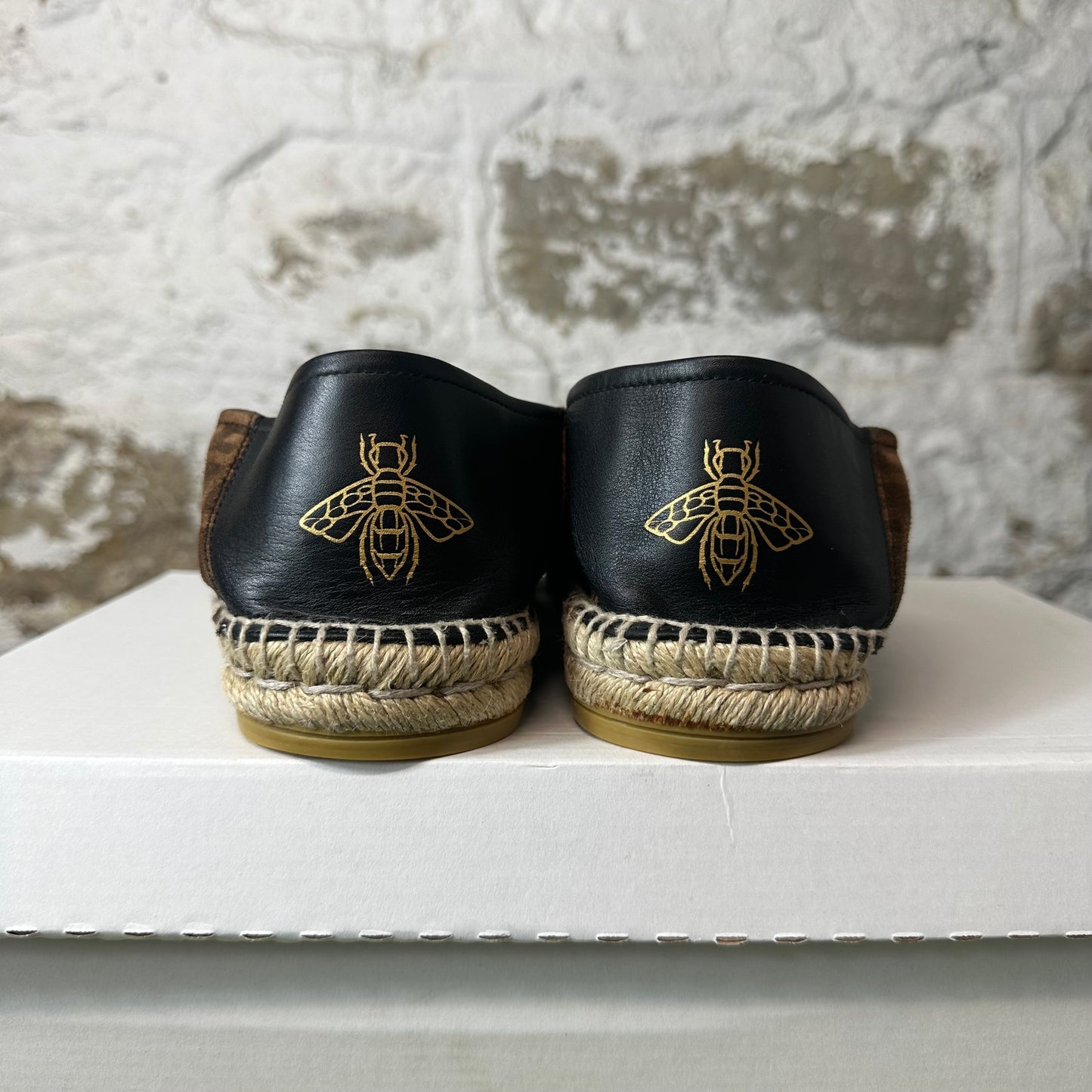 Gucci GG Square Printed Espadrilles Loafer Sz 9
