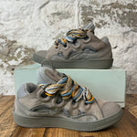Lanvin Curb Multicolor Lace Gray Suede Sneaker Sz 9 (42)
