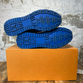 Louis Vuitton Blue Black Damier Knit Runaway Sneaker Sz 7.5 (6LV)