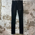 Amiri MX1 Black Leather Black Denim Jeans Sz 29
