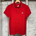 Moncler Small Logo Red Polo Sz S