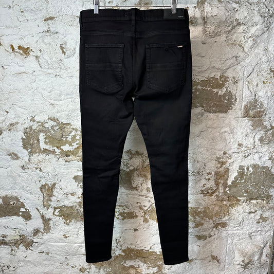 Amiri MX1 Multicolor Paisley Black Denim Jeans Sz 33
