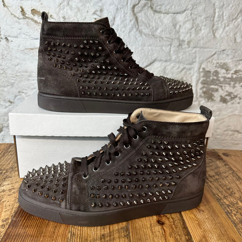 Christian Louboutin Brown Suede Spike Sneaker Sz 10.5 (43.5) No Box