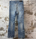 Amiri Paint Splatter Flare Blue Denim Jeans Sz 33