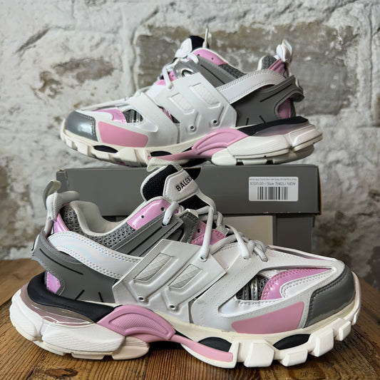 Balenciaga Track Runner Grey White Pink Sneaker Sz 7 (40) DS