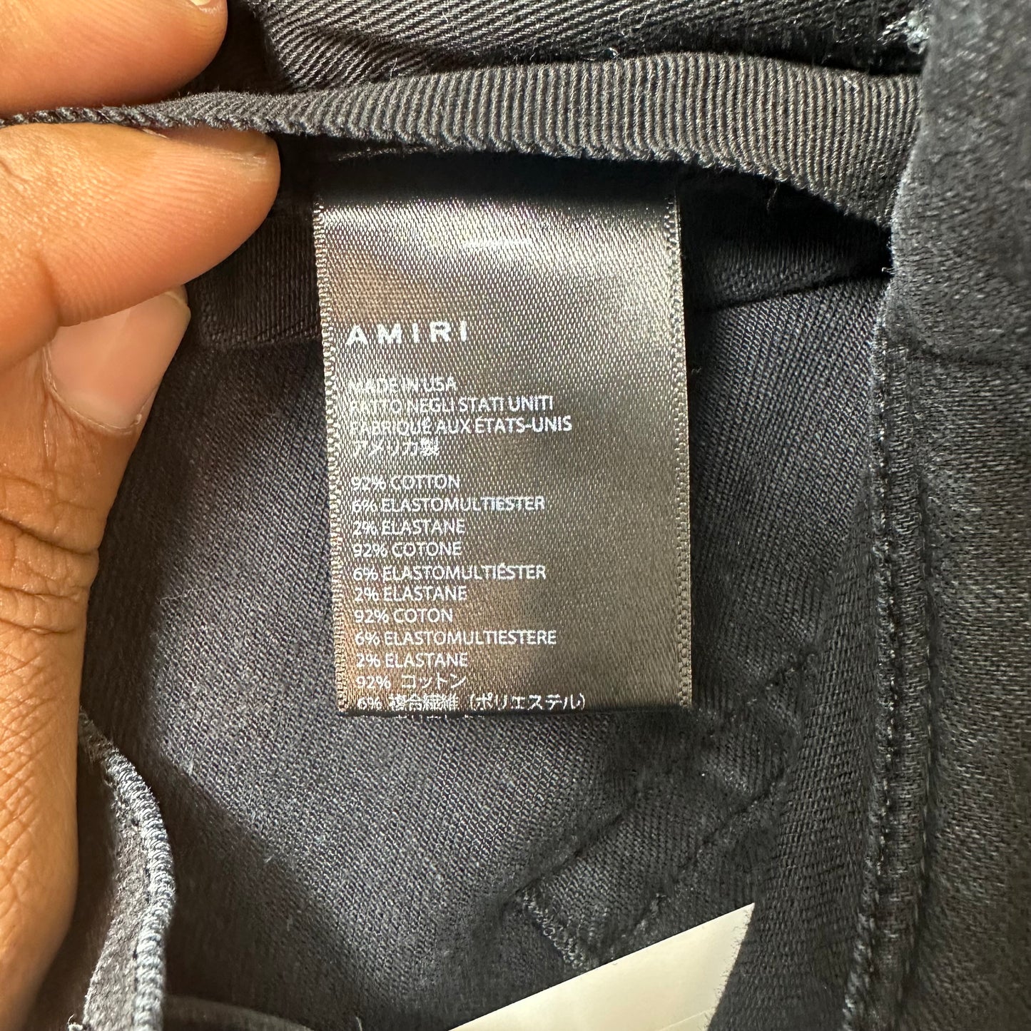 Amiri Knee Rip Faded Black Denim Jeans Sz 29
