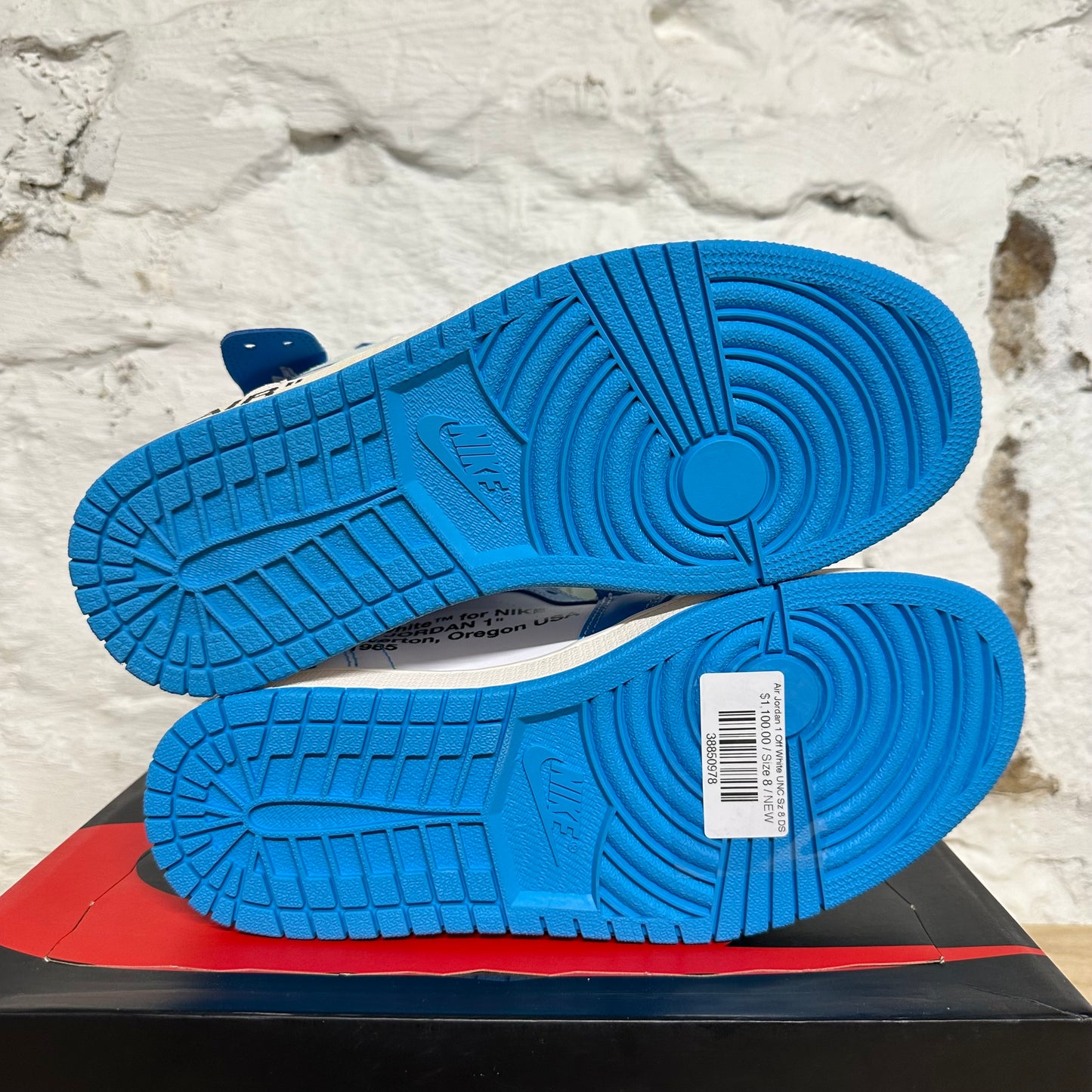 Air Jordan 1 High Off-White University Blue Sz 8 DS