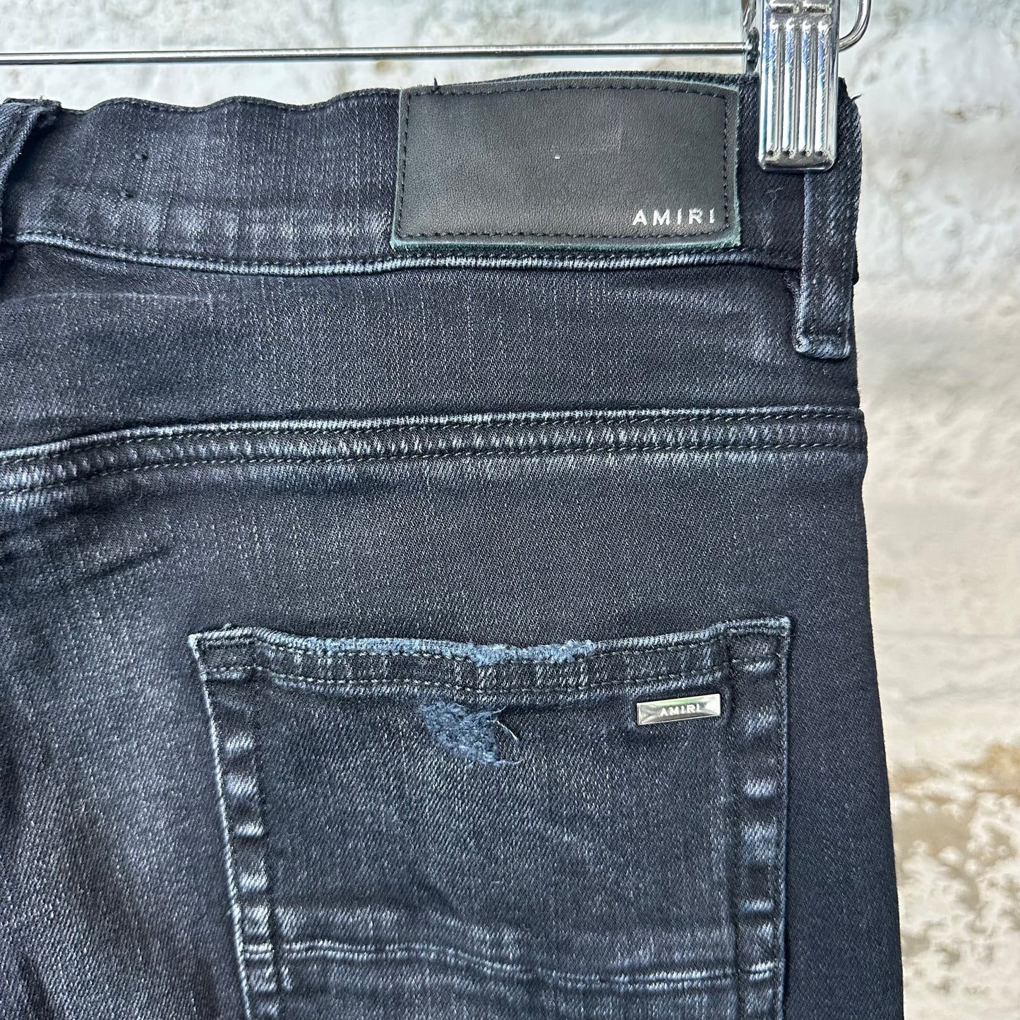 Amiri Plain Faded Black Flare Denim Jeans Sz 29