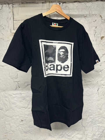 Bape Black Camo Square Black T-Shirt Sz XL