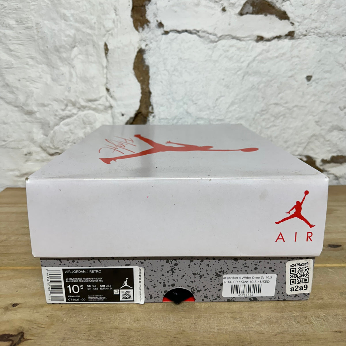 Air Jordan 4 White Oreo Sz 10.5